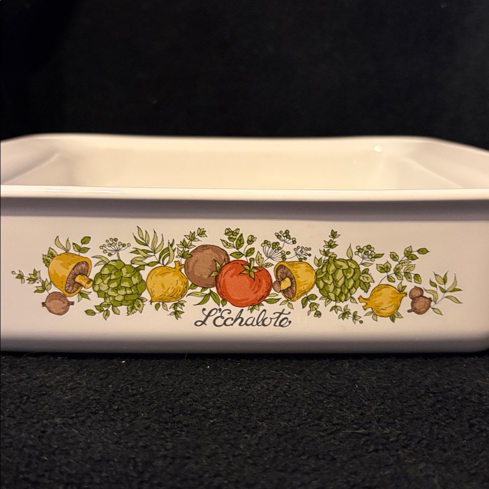 Vintage Corning Ware Spice of Life L’Echalote P-322 Casserole Brownie Pan - Picture 2 of 5